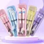 Kawaii Character Kids’ Cutlery Set with Case - Image 2